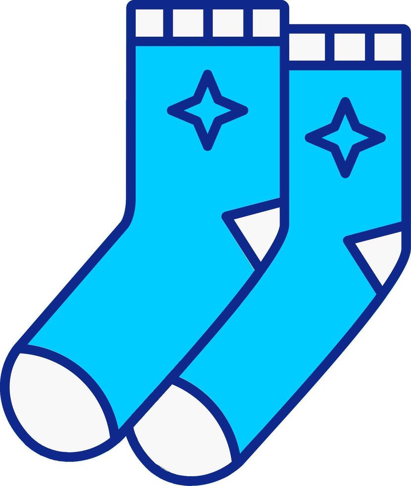 meias azul preenchidas ícone vetor