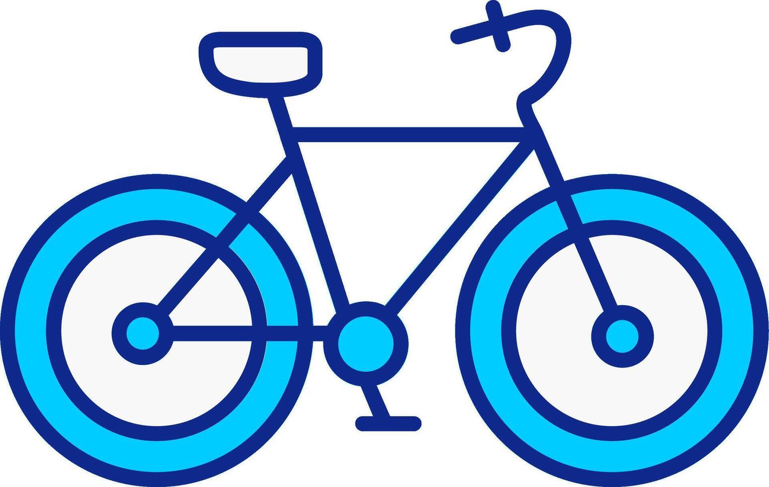 bicicleta azul preenchidas ícone vetor