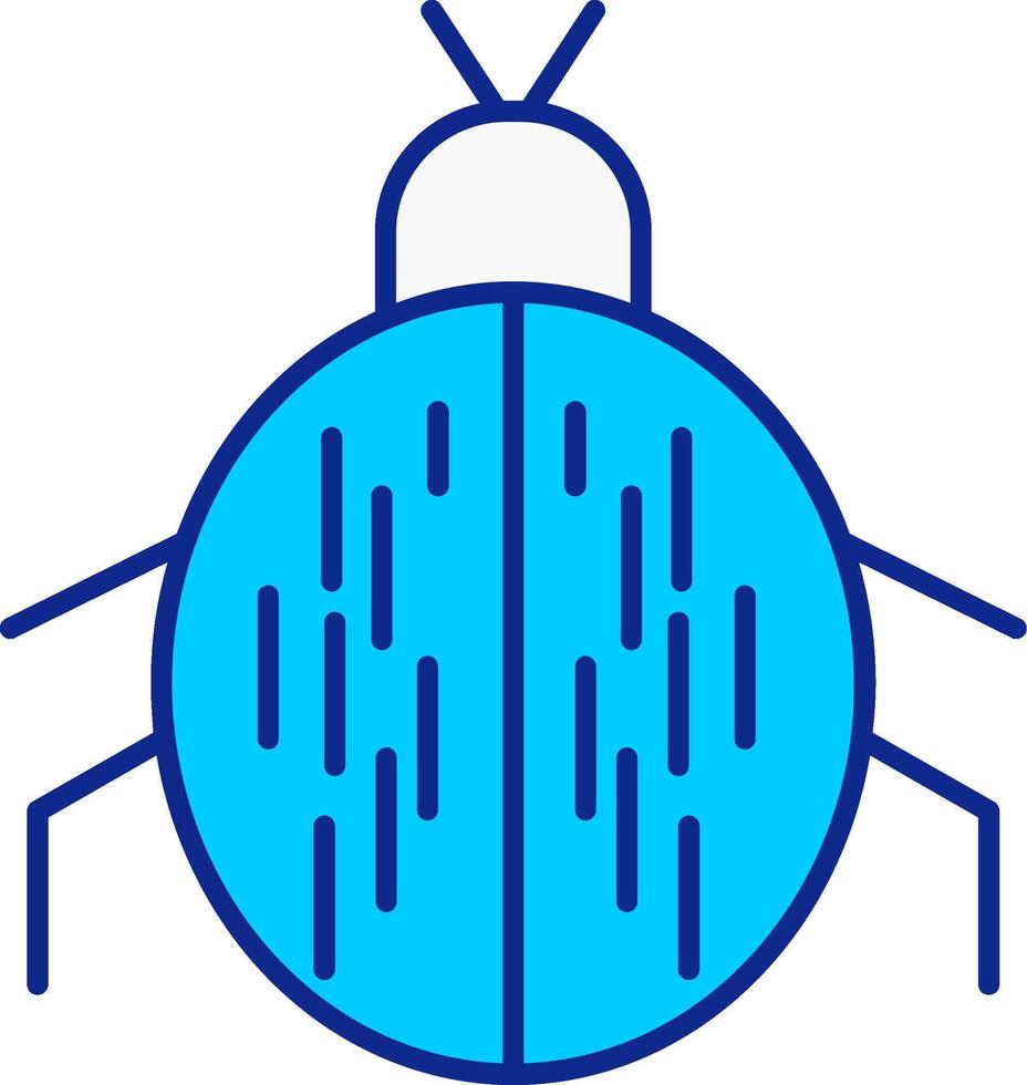 besouro azul preenchidas ícone vetor