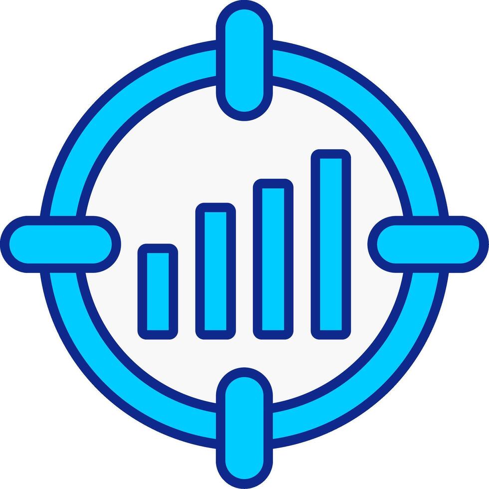 alvo azul preenchidas ícone vetor