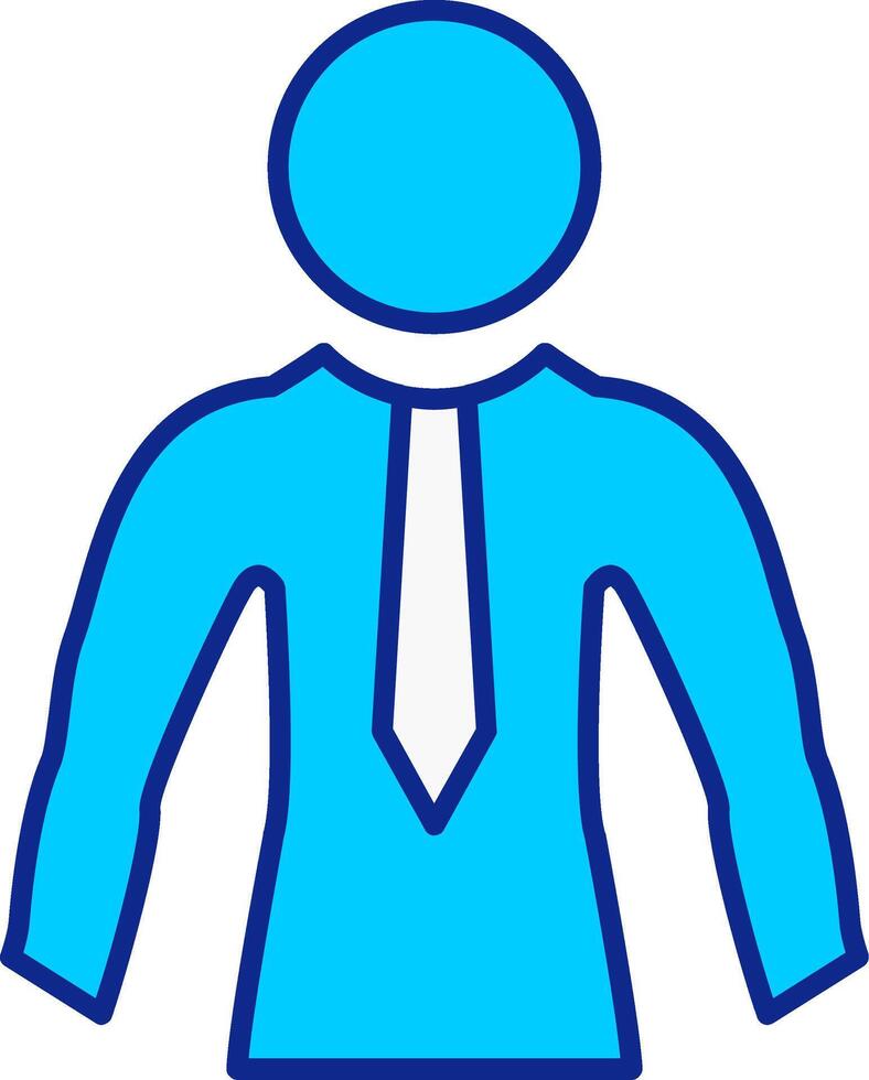 homem de negocios azul preenchidas ícone vetor