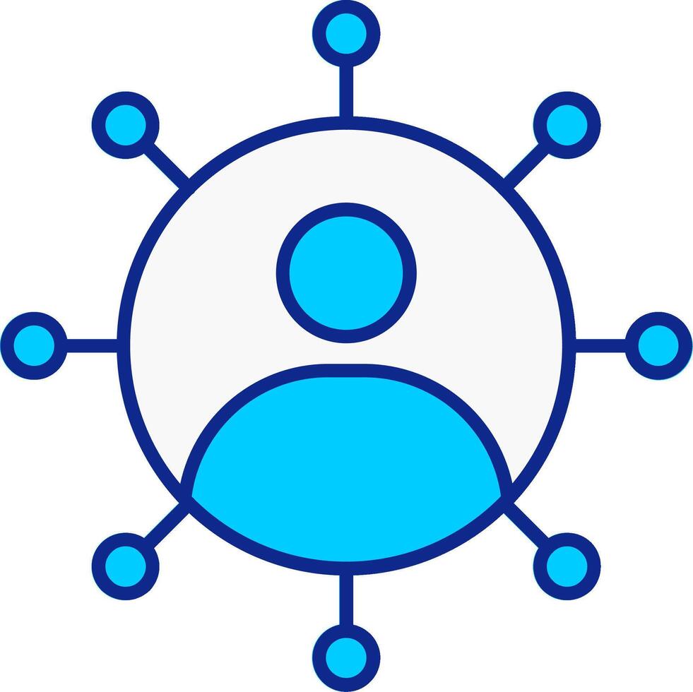 avatar azul preenchidas ícone vetor