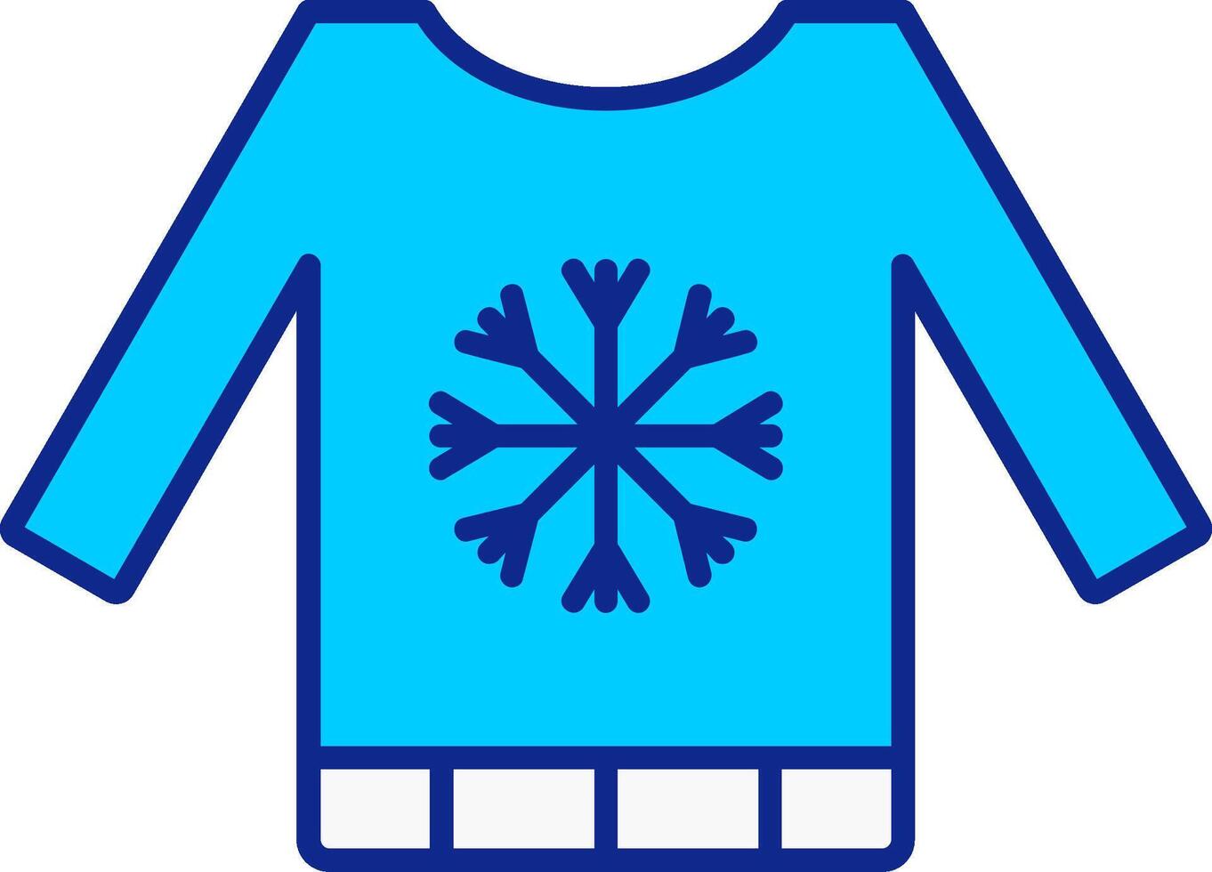 suéter azul preenchidas ícone vetor
