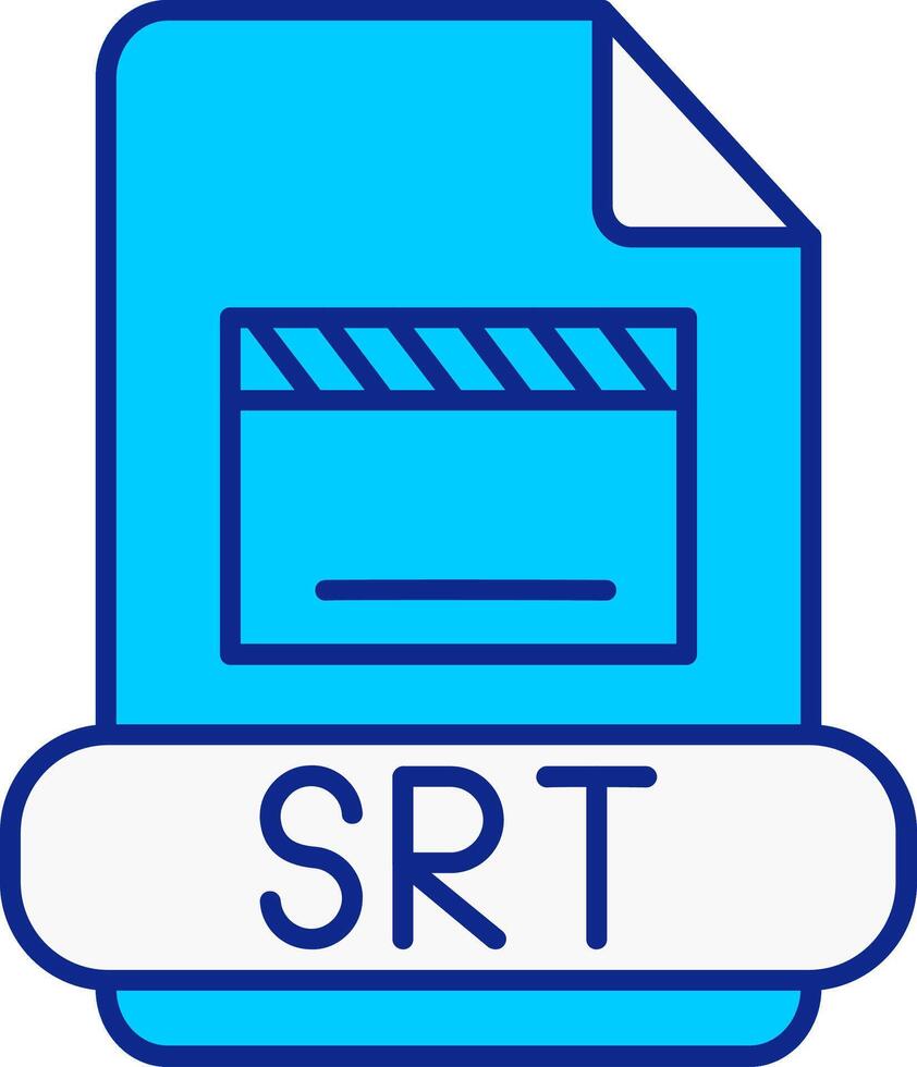 srt azul preenchidas ícone vetor