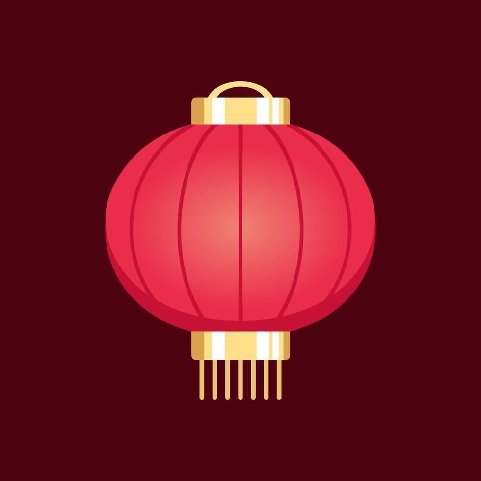 vermelho volta chinês lanterna, lunar Novo ano e meio do outono festival decoração gráfico. decorações para a chinês Novo ano. chinês lanterna festival. vetor