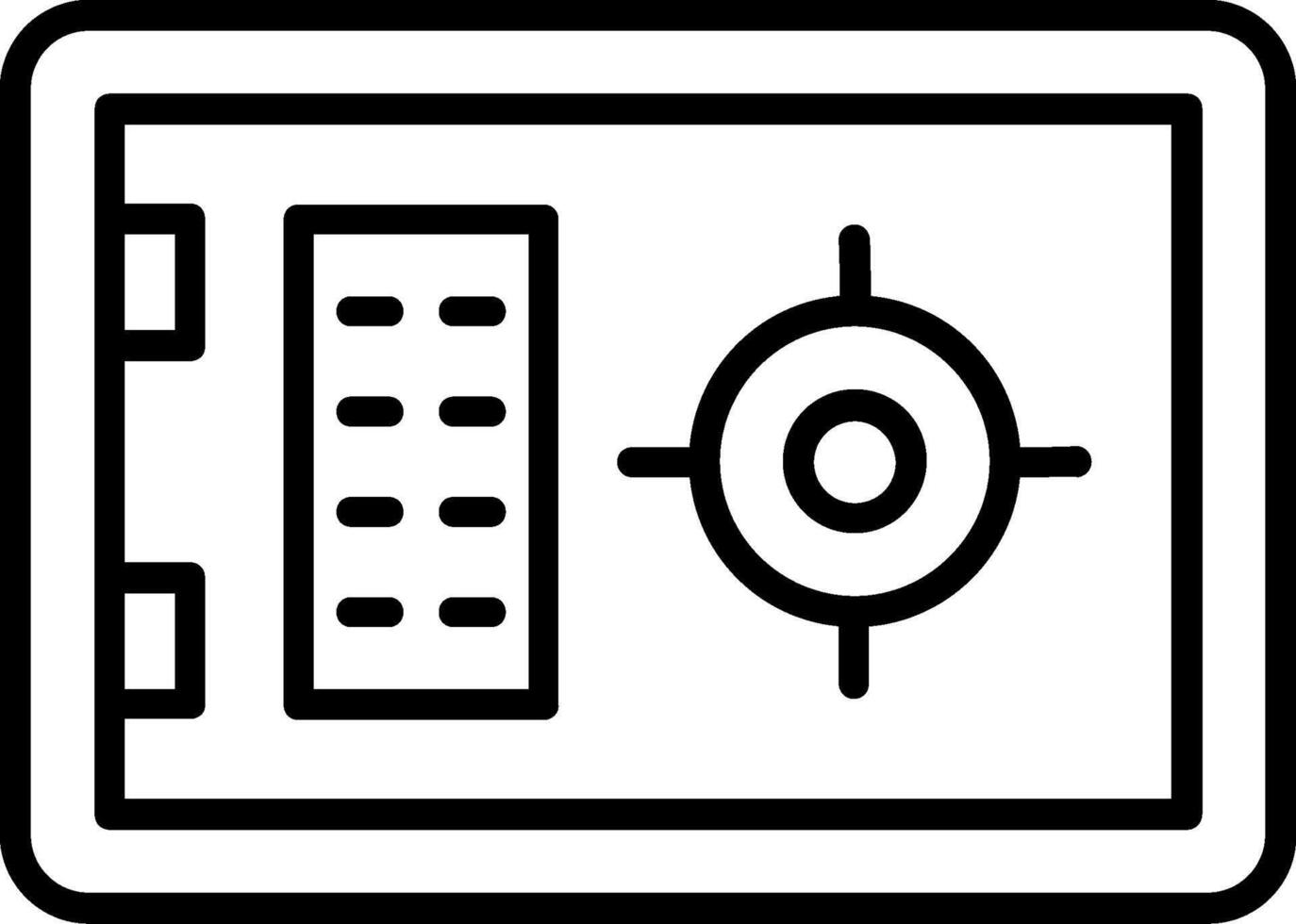 ícone de vetor de caixa segura