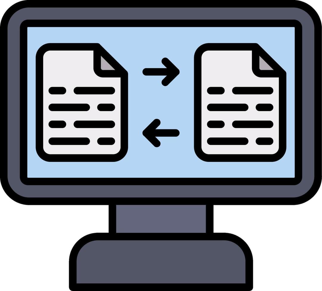 ícone de vetor de transferência de arquivo