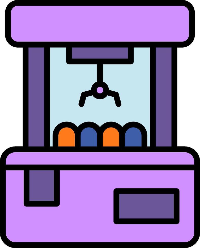 ícone de vetor de máquina de garra