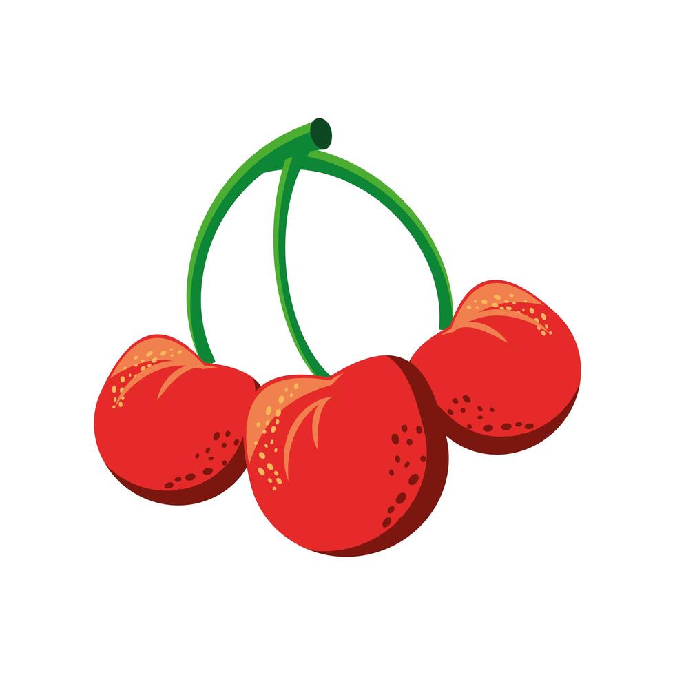 comida de cereja de fruta vetor