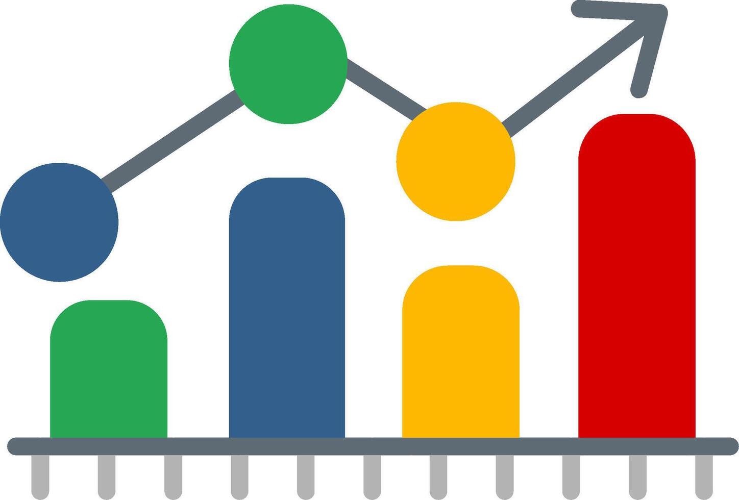 ícone de vetor de gráfico de barras