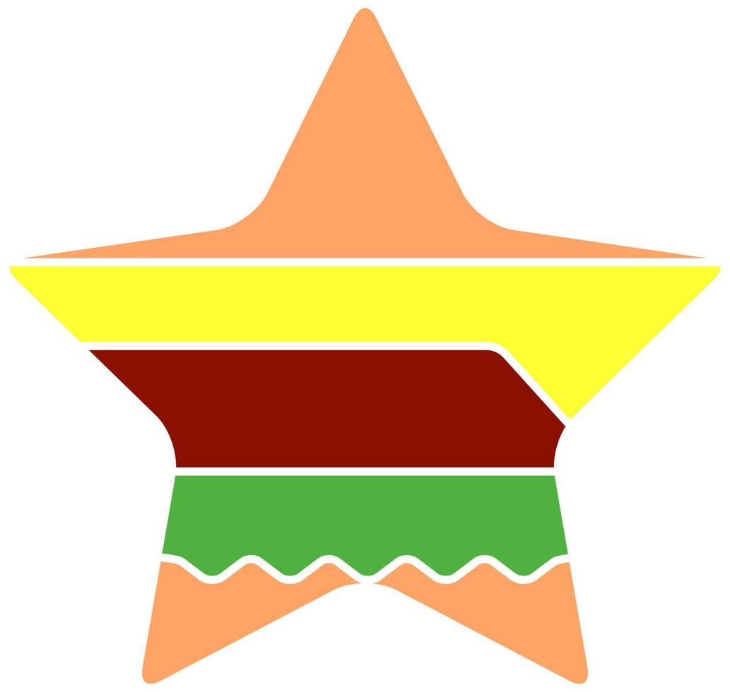 logotipo ou ícone do star hambúrguer vetor