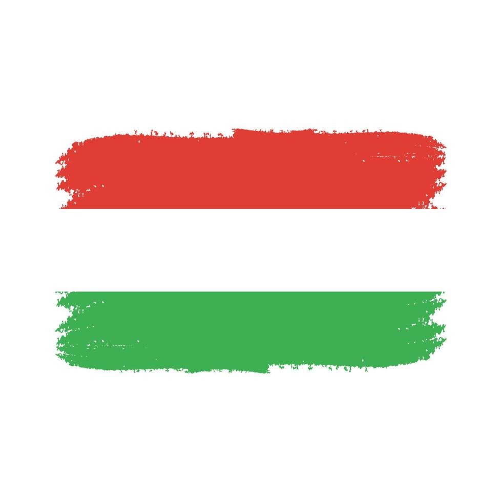 vetor de bandeira da Hungria com pincel aquarela