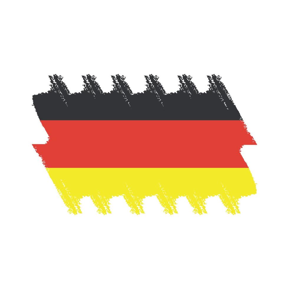 Vetor da bandeira da Alemanha com estilo pincel aquarela