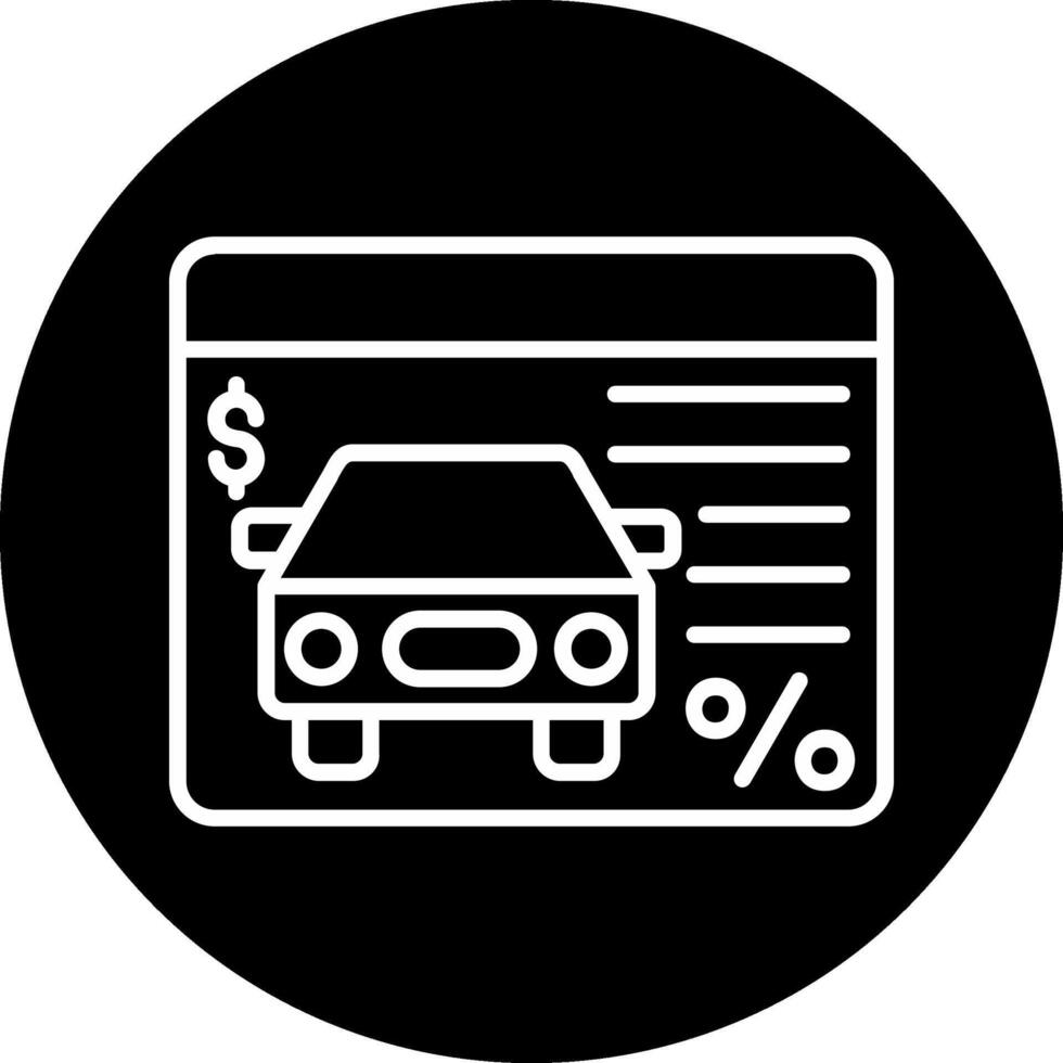 ícone de vetor de empréstimo de carro