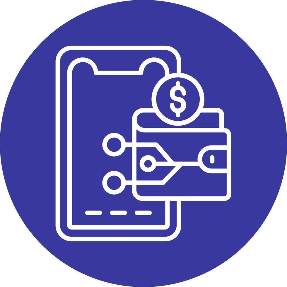 ícone de vetor de carteira digital