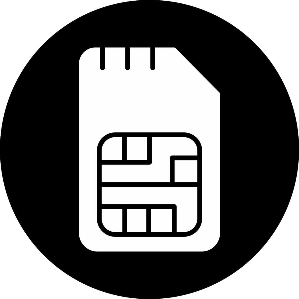 ícone de vetor de cartão SIM