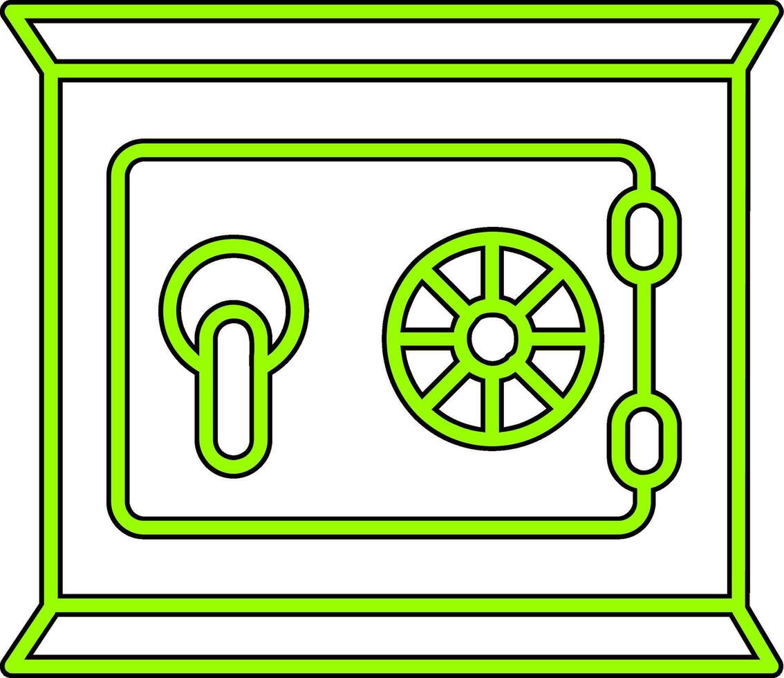 ícone de vetor de caixa segura