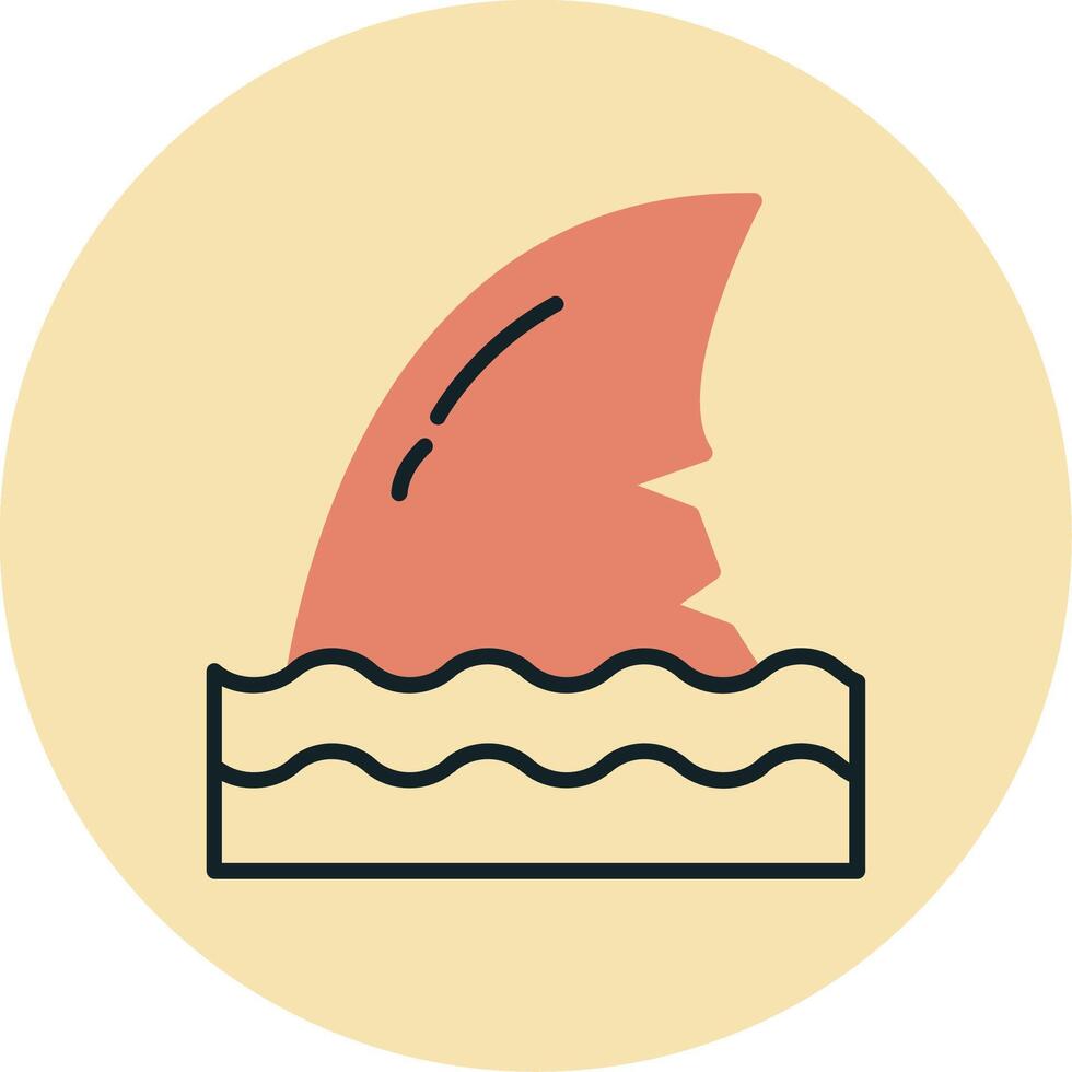 ícone de vetor de barbatana
