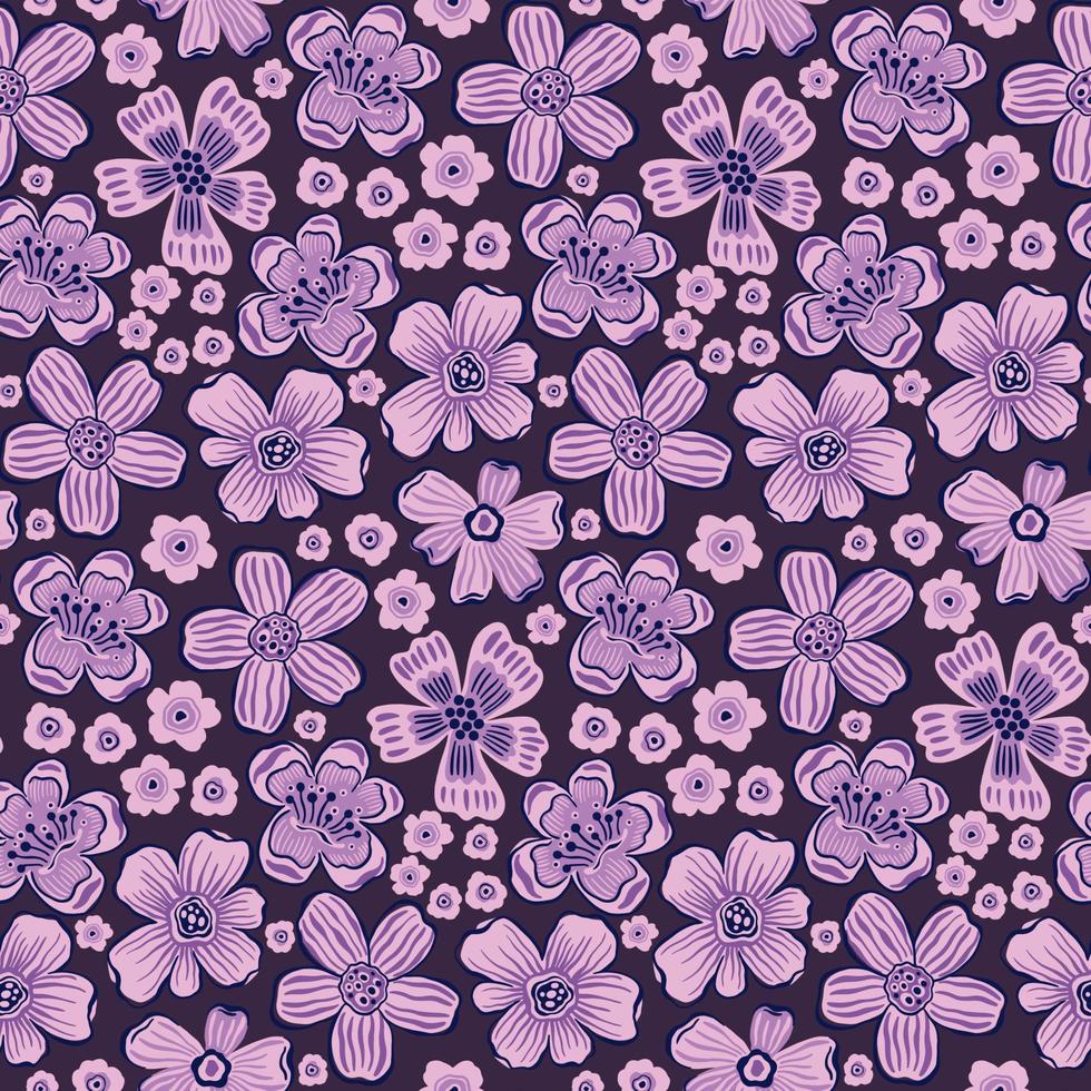 flor grande padrão sem emenda. impressão de moda de textile.vintage floral design vetor