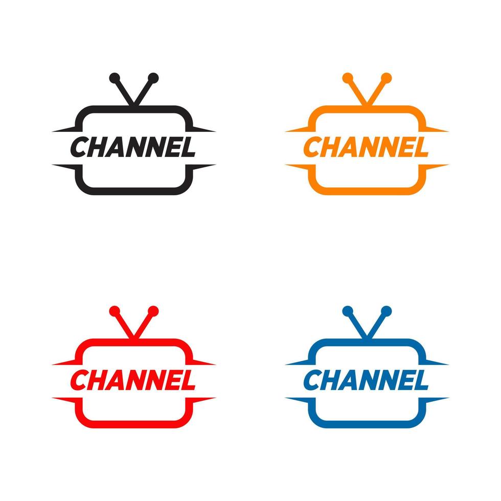 design do logotipo do programa de TV ou canal de televisão vetor