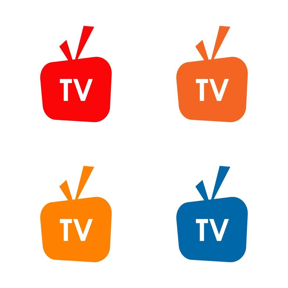 design do logotipo do programa de TV ou canal de televisão vetor
