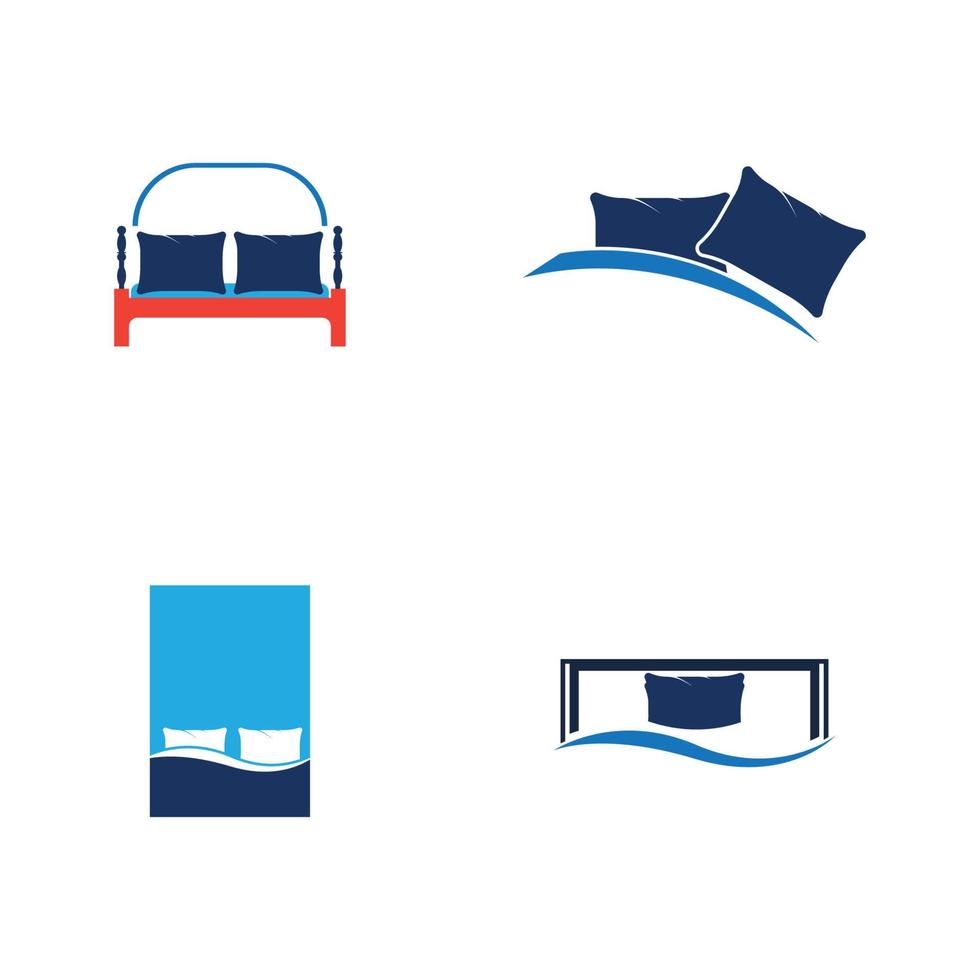 modelo de design de ilustração vetorial de logotipo de cama. vetor do logotipo da cama