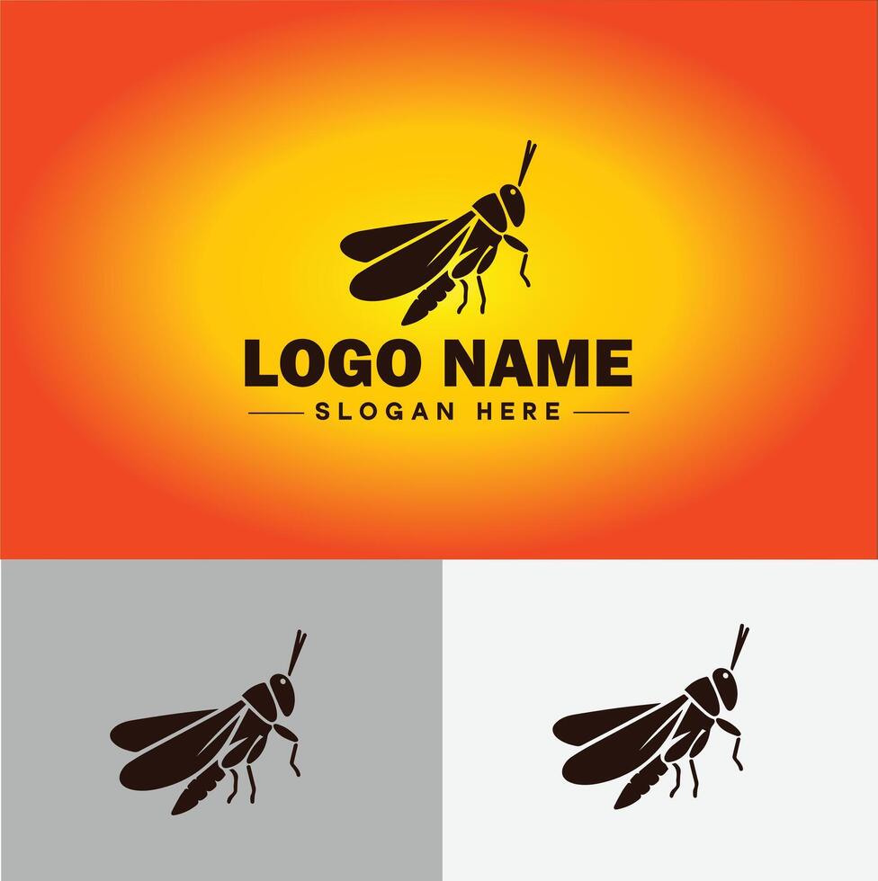 gafanhoto logotipo vetor arte ícone gráficos para companhia marca o negócio ícone gafanhoto logotipo modelo