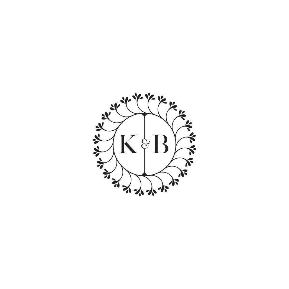 kb simples Casamento inicial conceito com Alto qualidade logotipo Projeto vetor