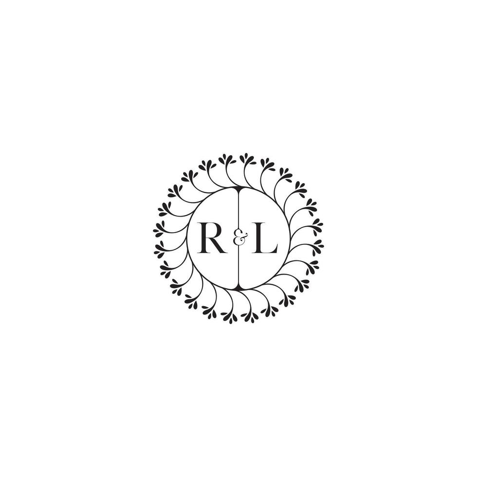 rl simples Casamento inicial conceito com Alto qualidade logotipo Projeto vetor