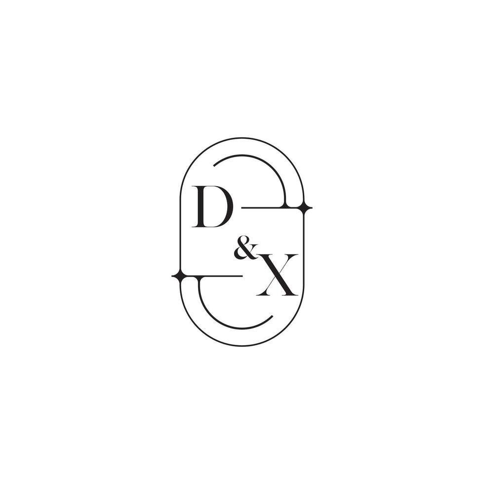 dx linha simples inicial conceito com Alto qualidade logotipo Projeto vetor