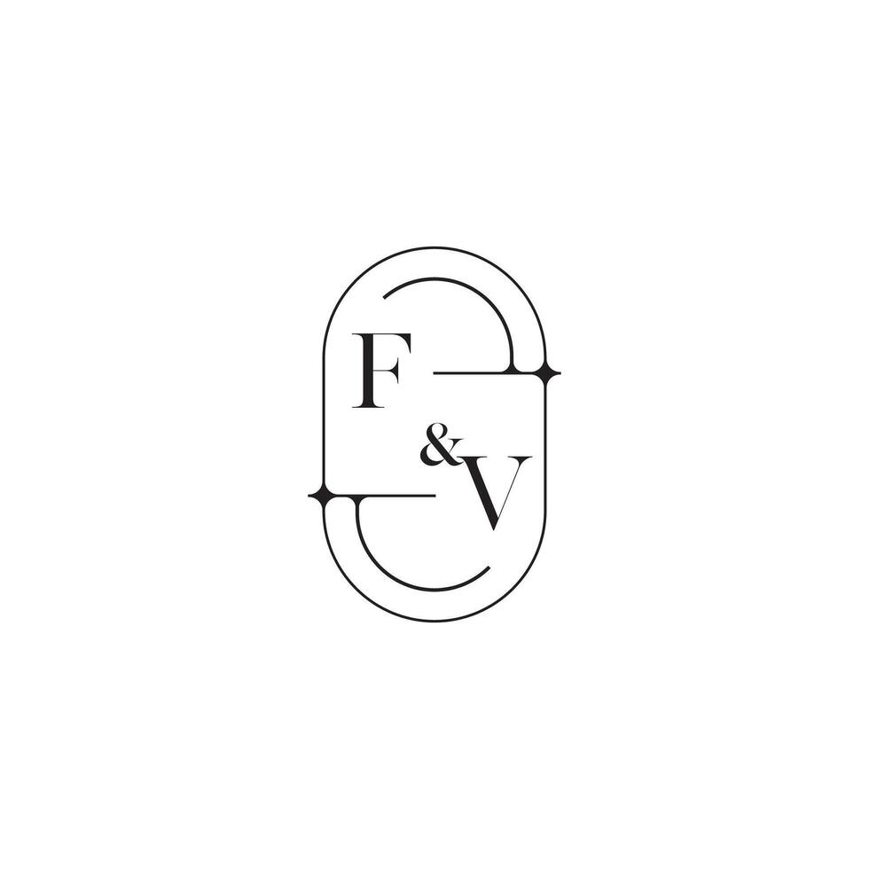 fv linha simples inicial conceito com Alto qualidade logotipo Projeto vetor