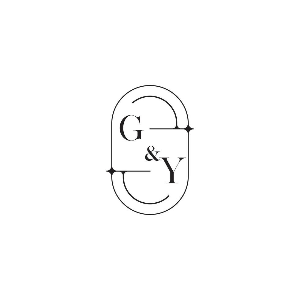 Gy linha simples inicial conceito com Alto qualidade logotipo Projeto vetor