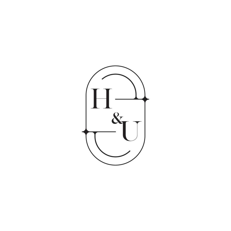 hu linha simples inicial conceito com Alto qualidade logotipo Projeto vetor