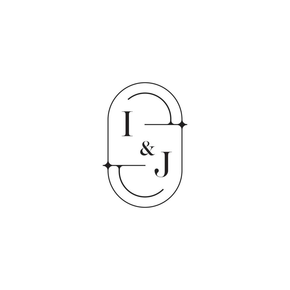 eu j linha simples inicial conceito com Alto qualidade logotipo Projeto vetor