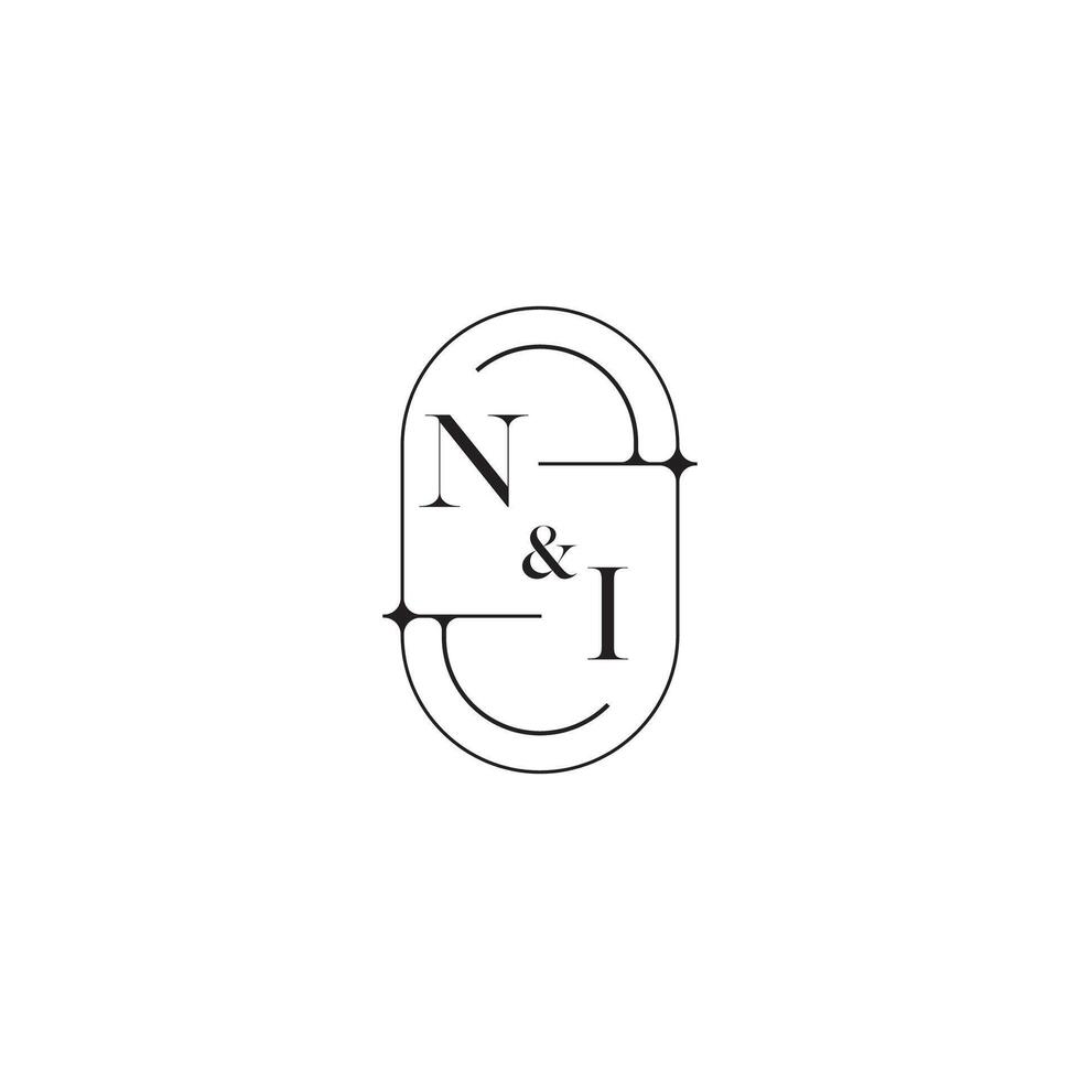 ni linha simples inicial conceito com Alto qualidade logotipo Projeto vetor