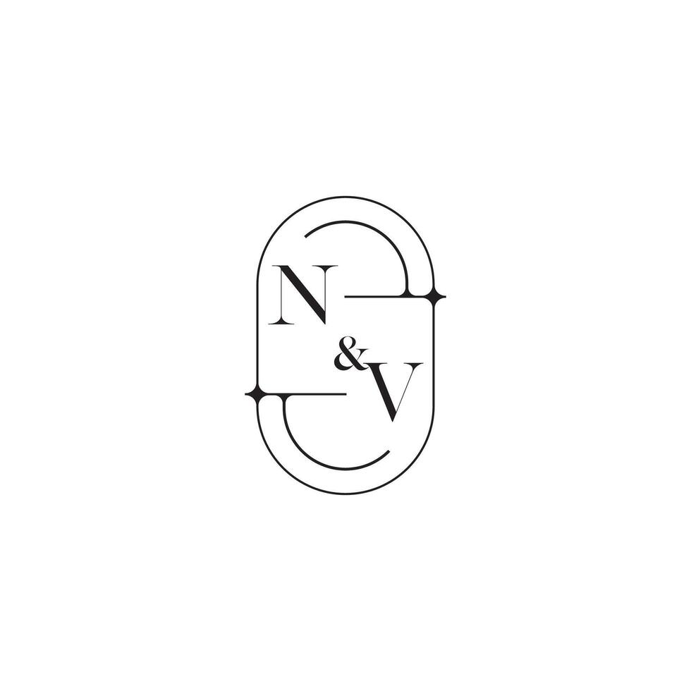 nv linha simples inicial conceito com Alto qualidade logotipo Projeto vetor