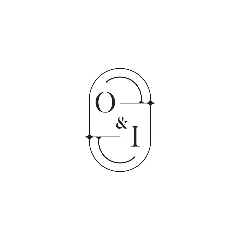 oi linha simples inicial conceito com Alto qualidade logotipo Projeto vetor