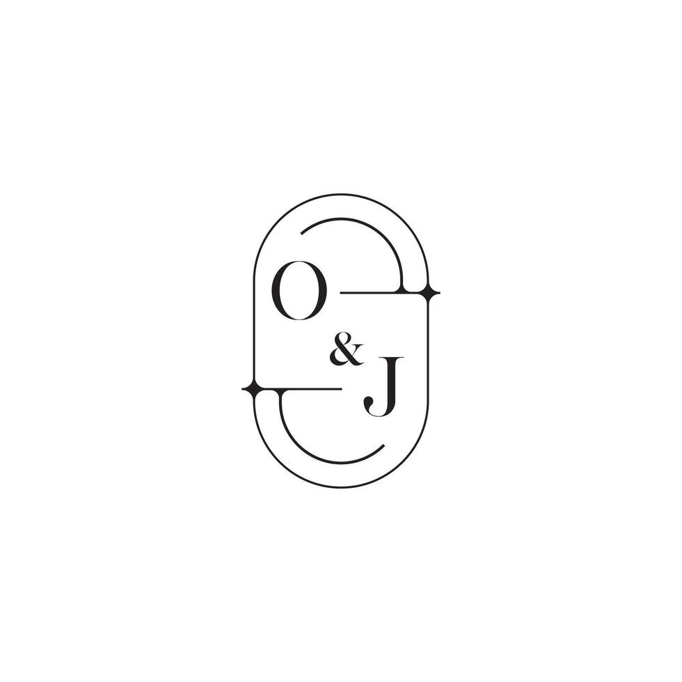 oj linha simples inicial conceito com Alto qualidade logotipo Projeto vetor