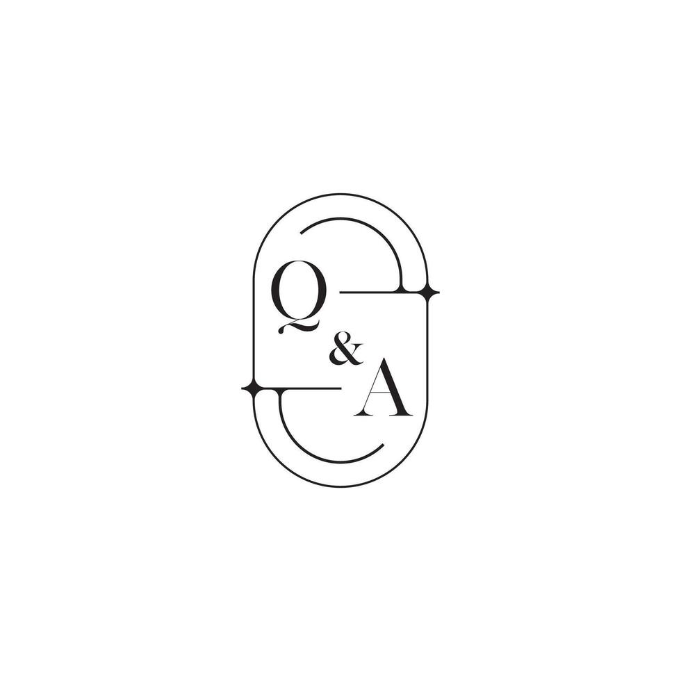 qa linha simples inicial conceito com Alto qualidade logotipo Projeto vetor