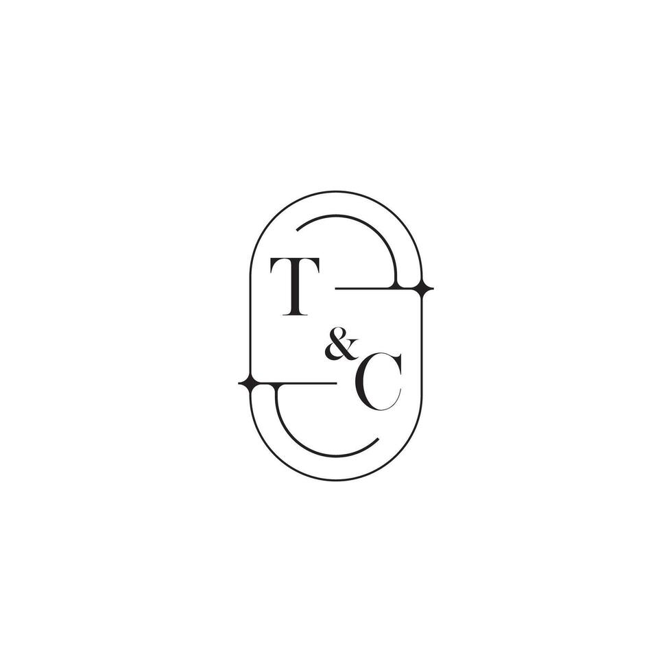 tc linha simples inicial conceito com Alto qualidade logotipo Projeto vetor