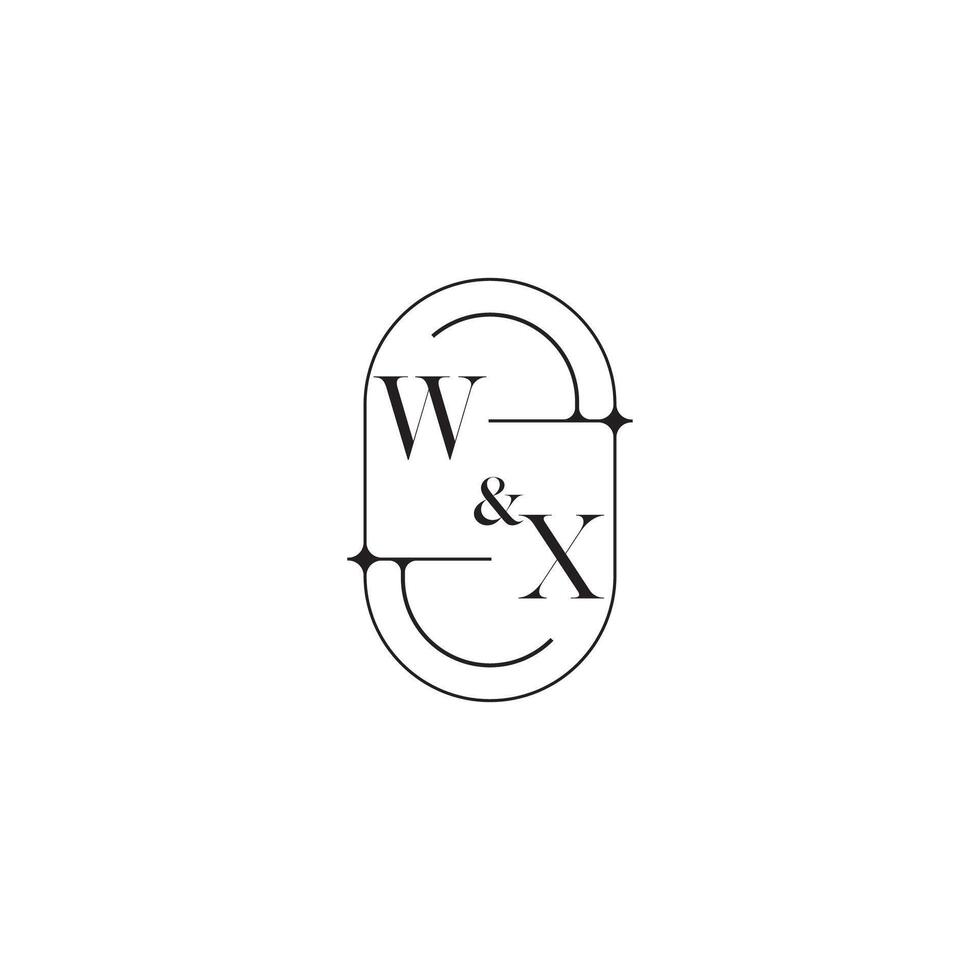 wx linha simples inicial conceito com Alto qualidade logotipo Projeto vetor