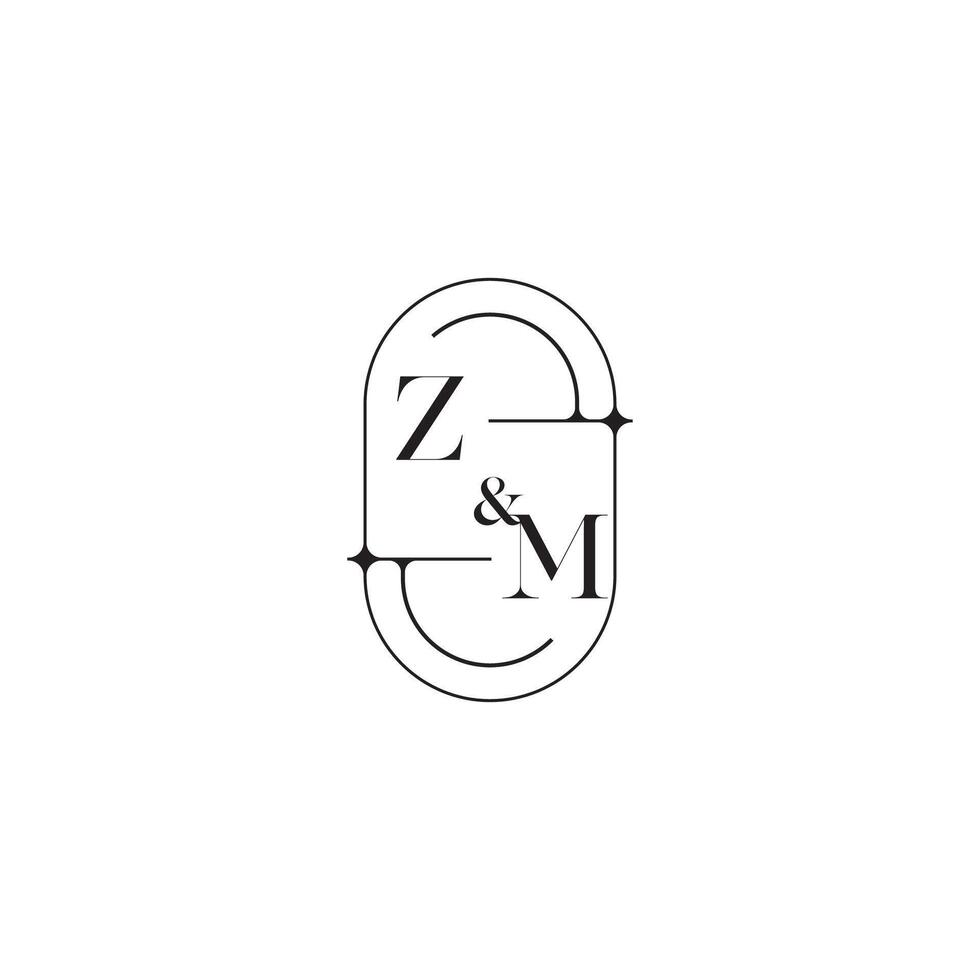 zm linha simples inicial conceito com Alto qualidade logotipo Projeto vetor