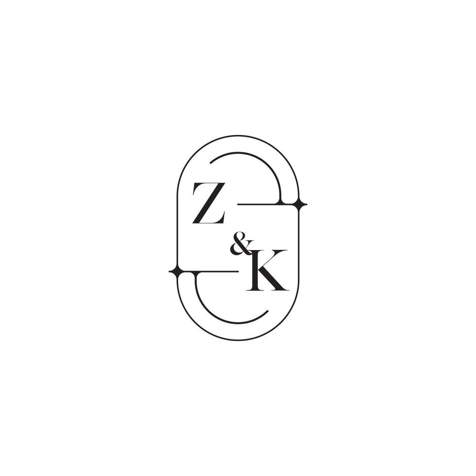 zk linha simples inicial conceito com Alto qualidade logotipo Projeto vetor