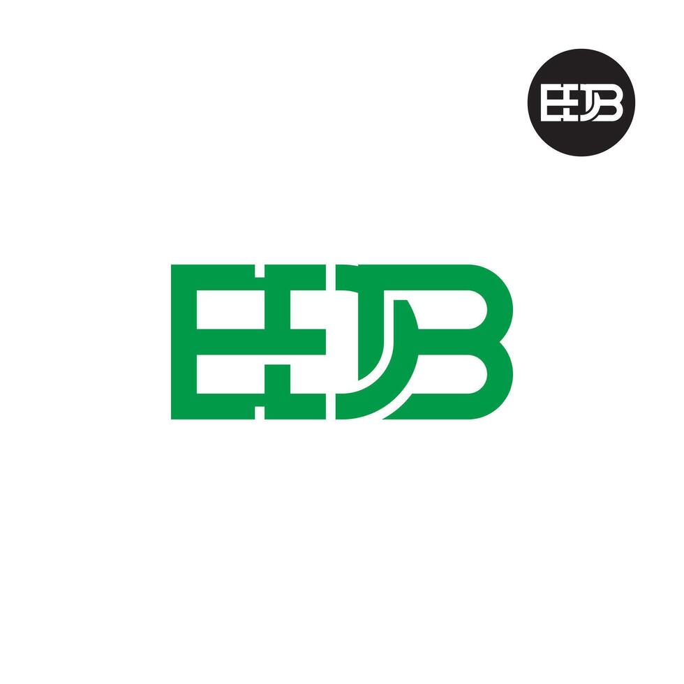 carta edb monograma logotipo Projeto vetor