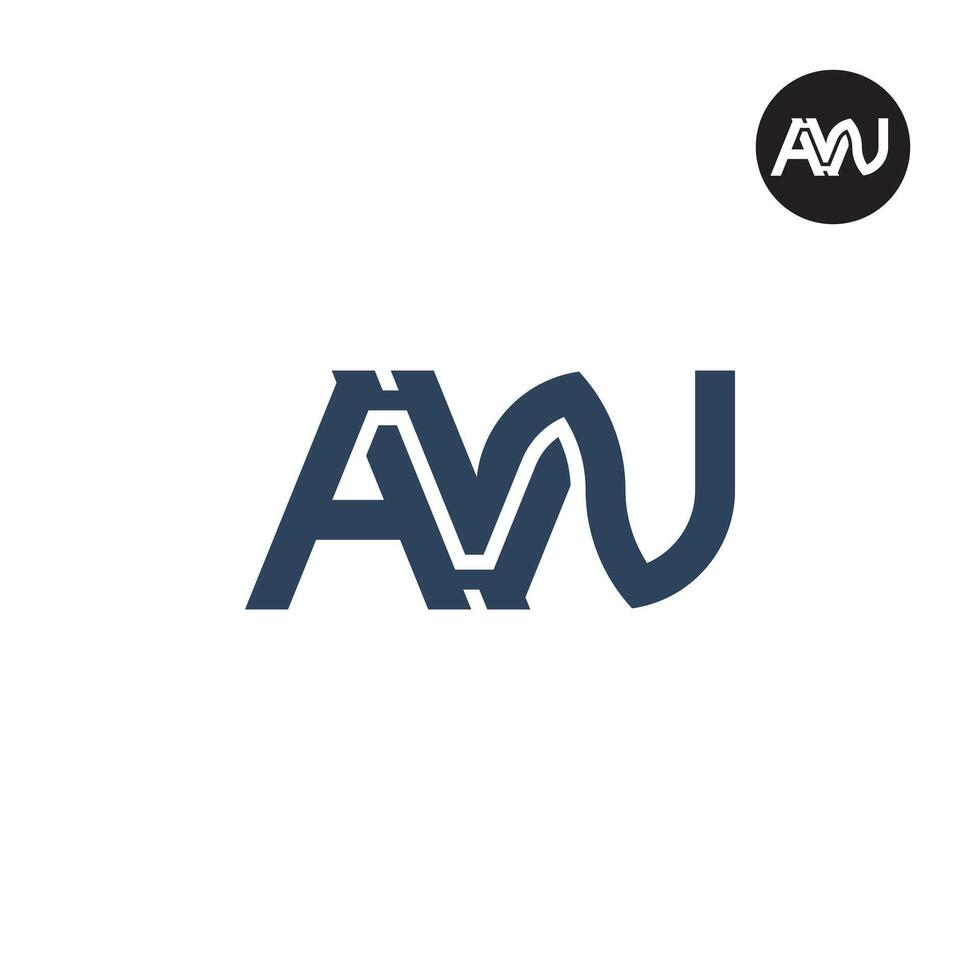carta avn monograma logotipo Projeto vetor