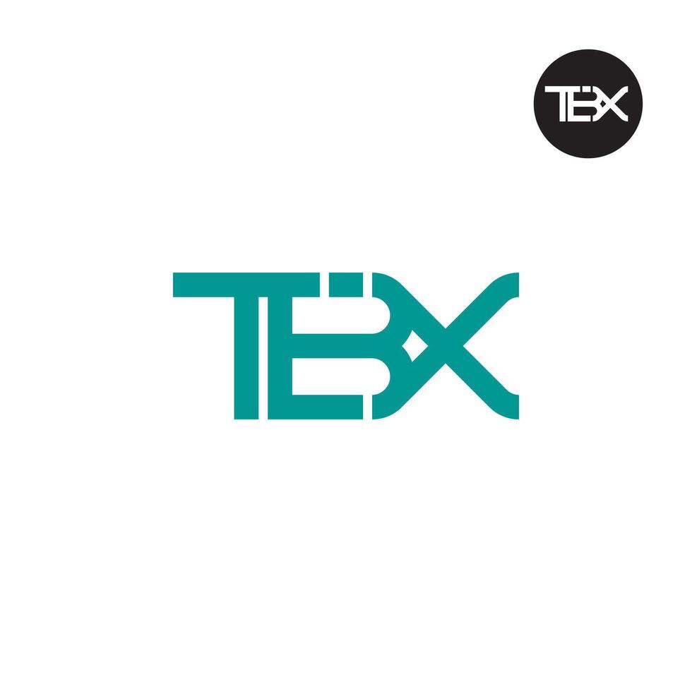 carta tbx monograma logotipo Projeto vetor