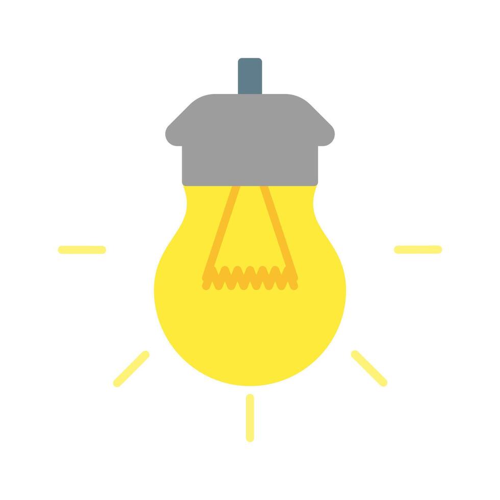 luminária idéia ícone vetor ou logotipo ilustração plano cor estilo