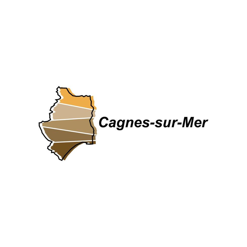 mapa cidade do Cagnes sur mer vetor Projeto modelo, mundo mapa internacional vetor modelo com esboço gráfico esboço estilo isolado em branco fundo