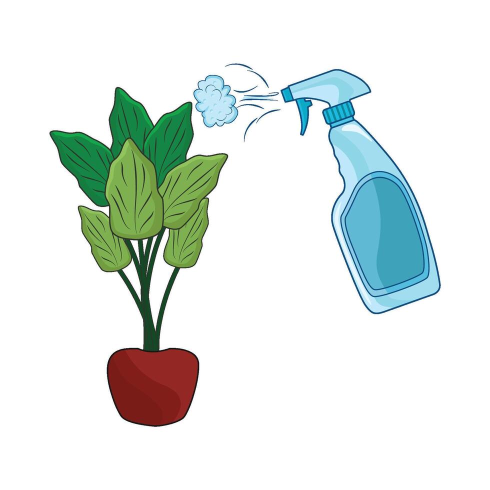 ilustração do plantar spray vetor