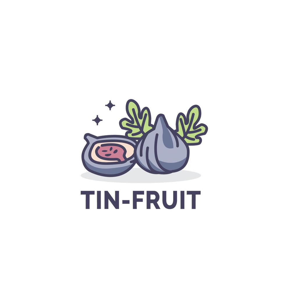 lata fruta logotipo ilustração adequado para fruta fazer compras e fruta Fazenda vetor